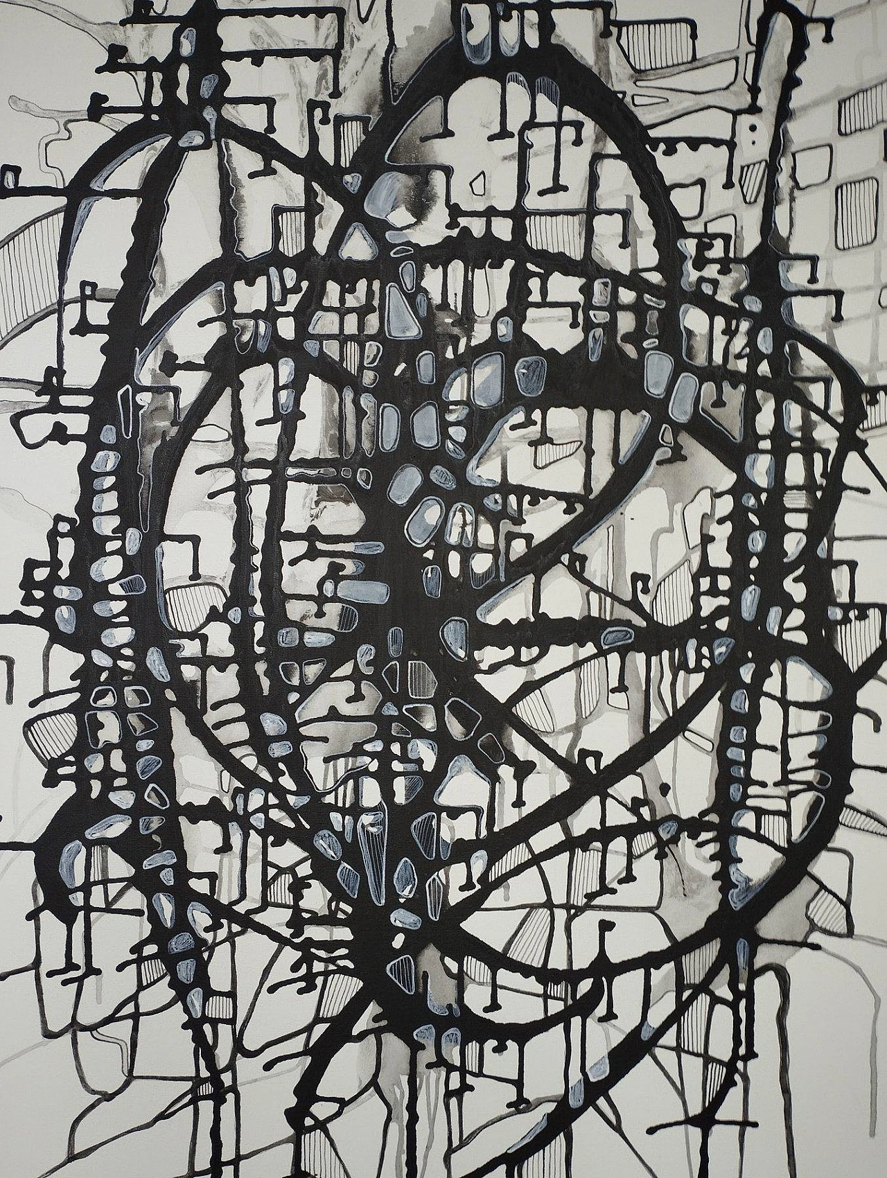 Abstrakte Kompostiion, acrylic on canvas by Natia Antadze, 2000s 5