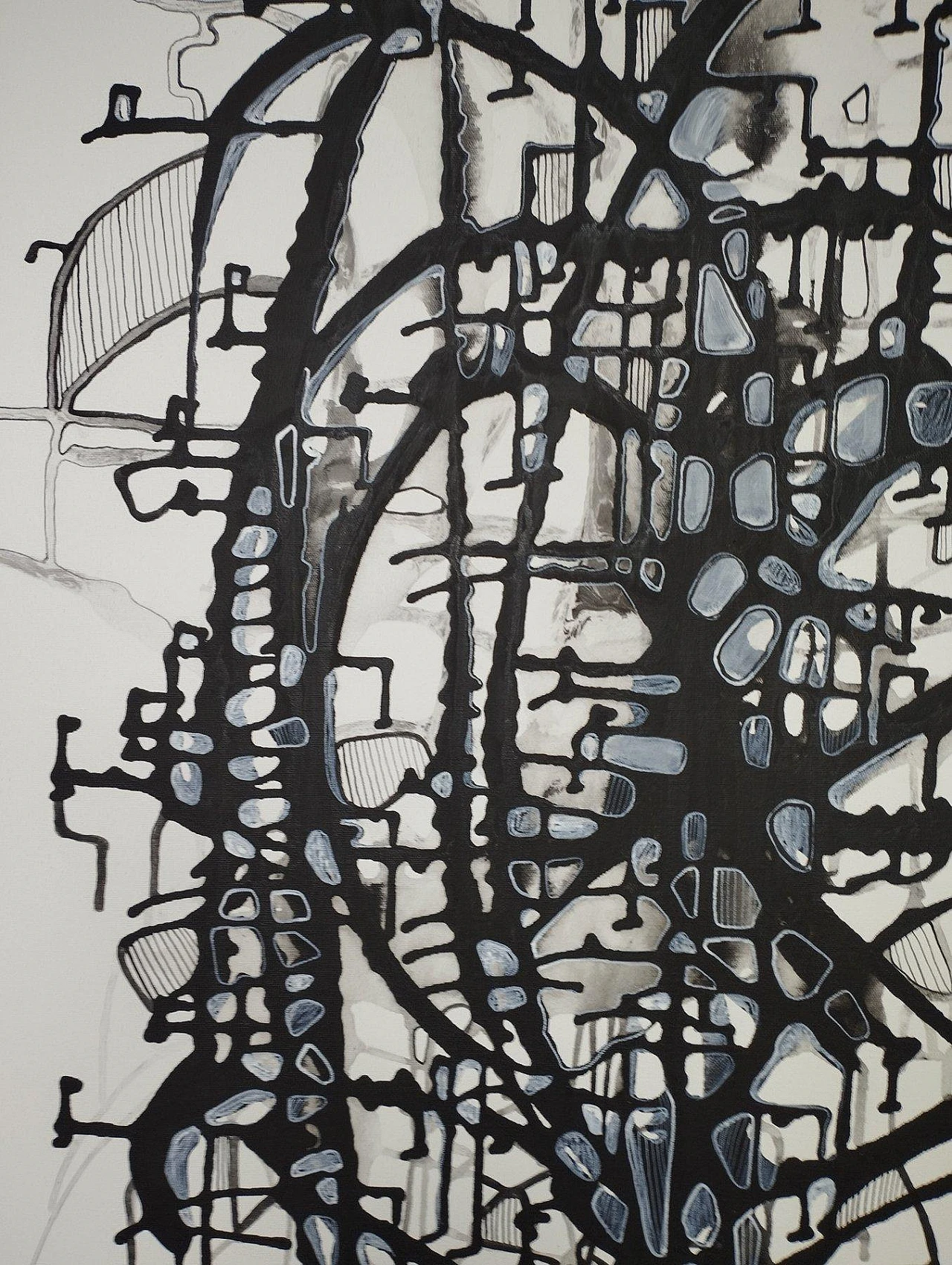 Abstrakte Kompostiion, acrylic on canvas by Natia Antadze, 2000s 9