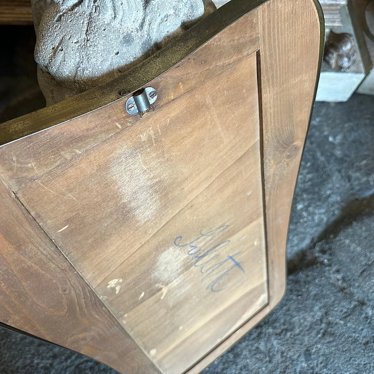 Specchio da parete in ottone attribuito a Gio Ponti, anni '50 9