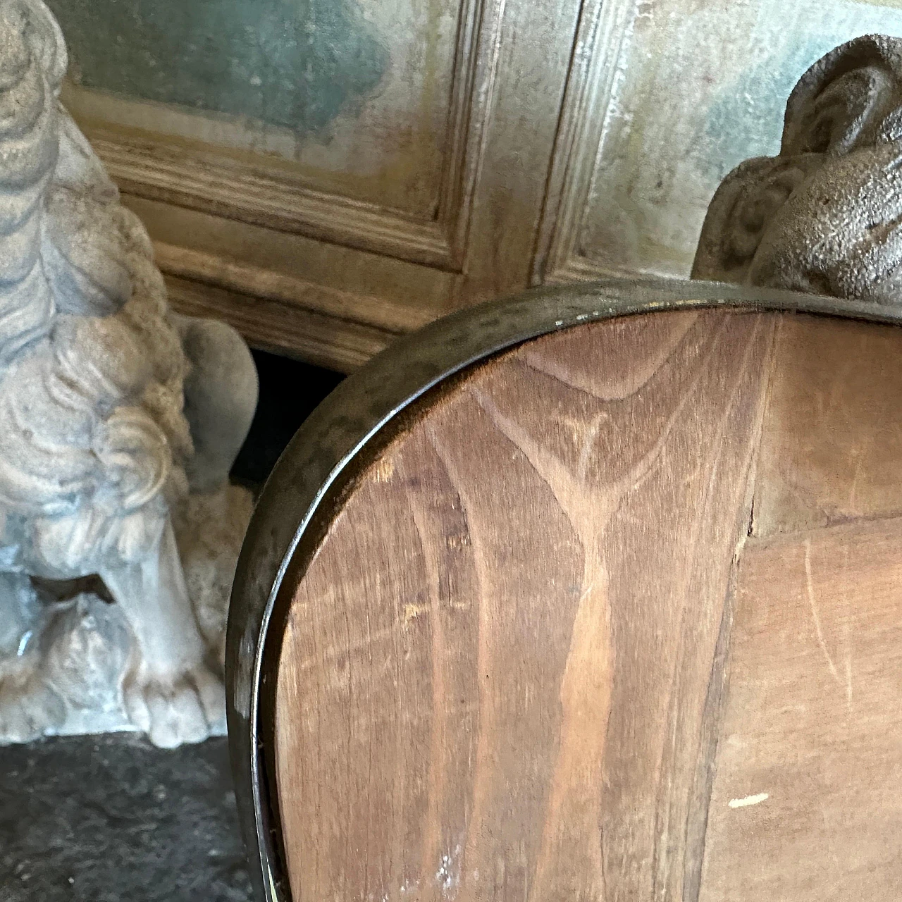 Specchio da parete in ottone attribuito a Gio Ponti, anni '50 10