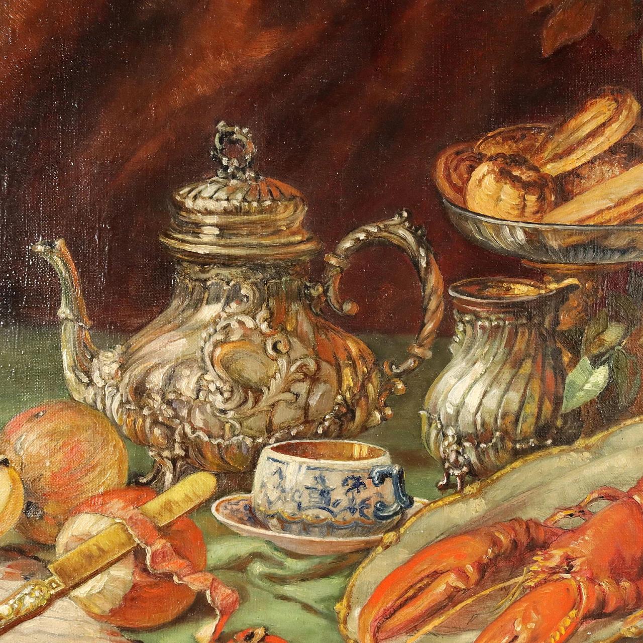Still life with fruit, lobster and hare, oil on canvas, 1927 10