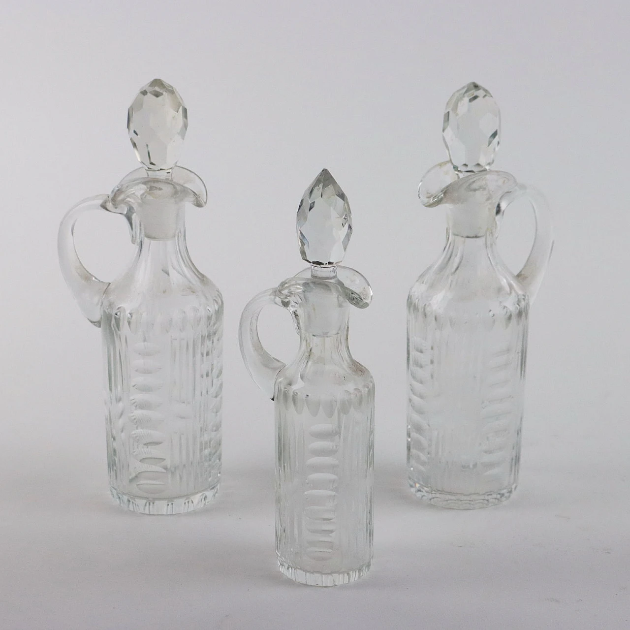 Oil cruet in silver and ground glass by Petruzzi & Branca Brescia, 1950s 8