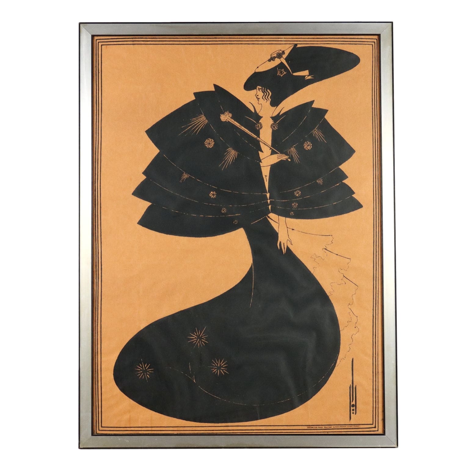 Aubrey Beardsley, The Black Cape, lithography, 1950s | intOndo Aubrey Beardsley, The Black Cape, lithography, 1950s | intOndo