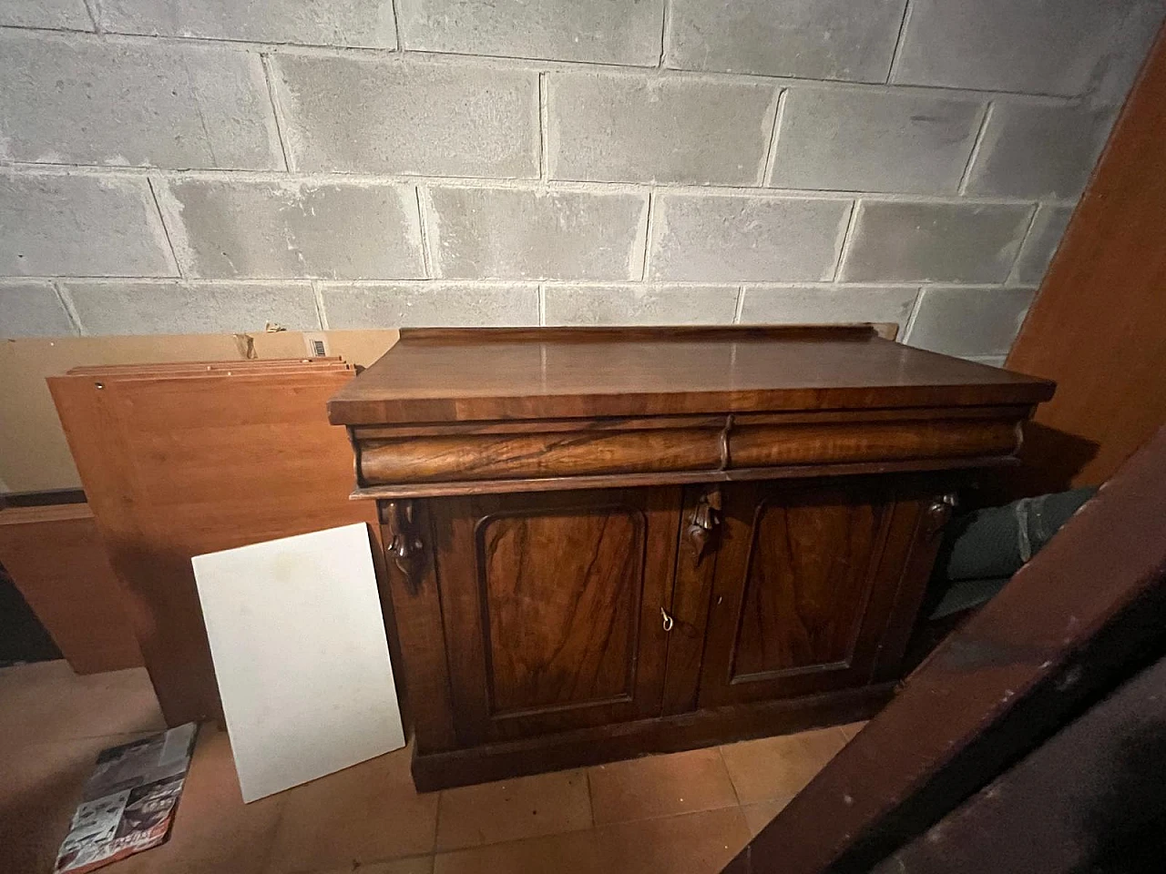 Credenza in mogano stile inglese, metà 800 4