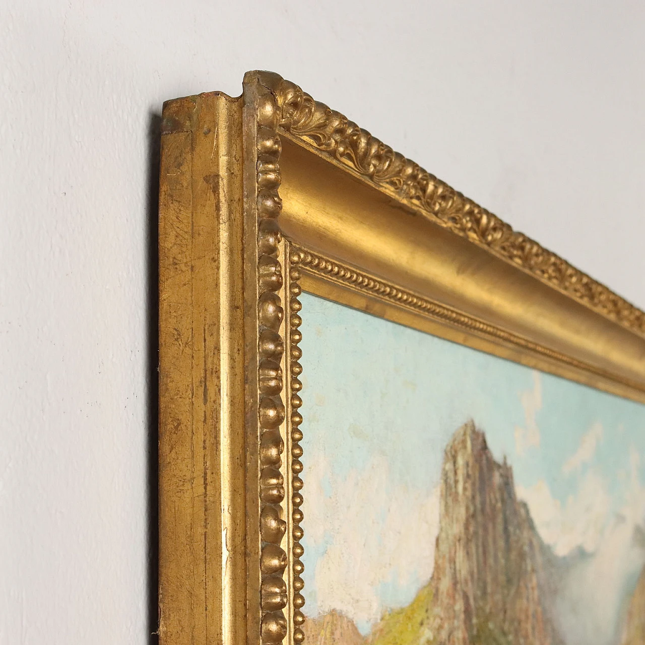 Oscar Casali, Alpine pasture with cows, oil on canvas, 19th century 10