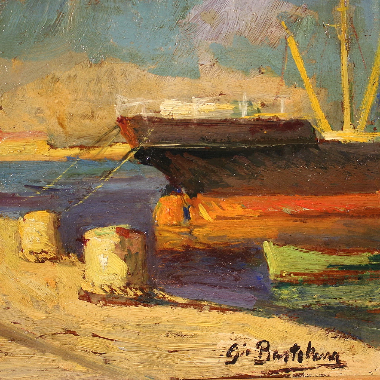 Painting signed Giovanni Bartolena from the 20th century 9