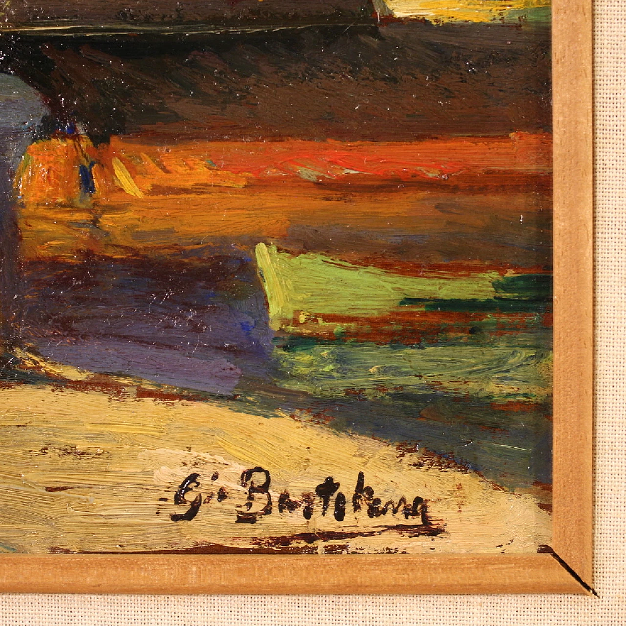 Painting signed Giovanni Bartolena from the 20th century 11