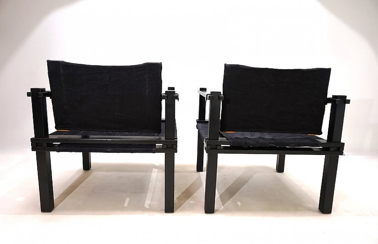 Pair of Farmer chairs with table by Gerd Lange, 1960s 1