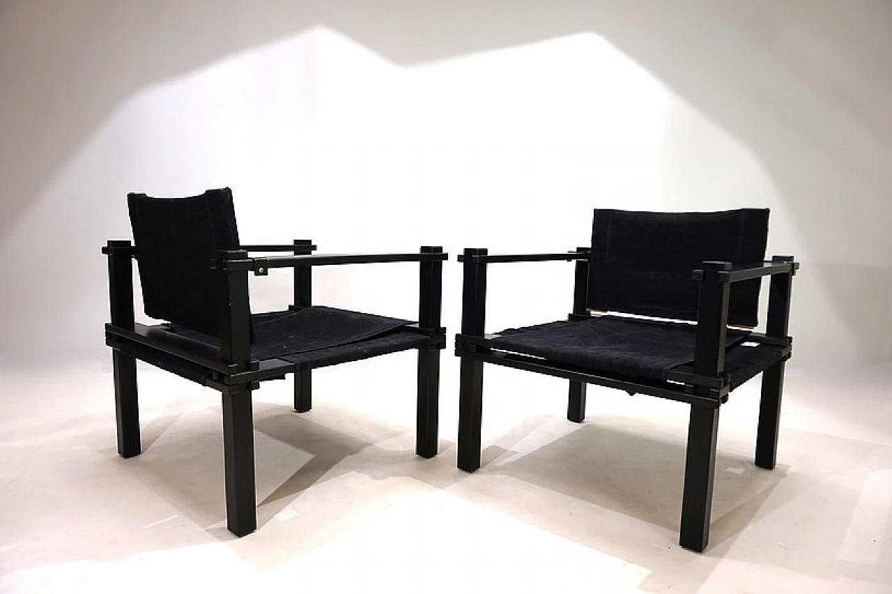 Pair of Farmer chairs with table by Gerd Lange, 1960s 10