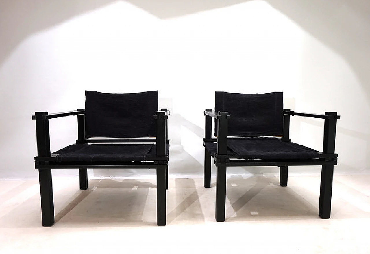 Pair of Farmer chairs with table by Gerd Lange, 1960s 14
