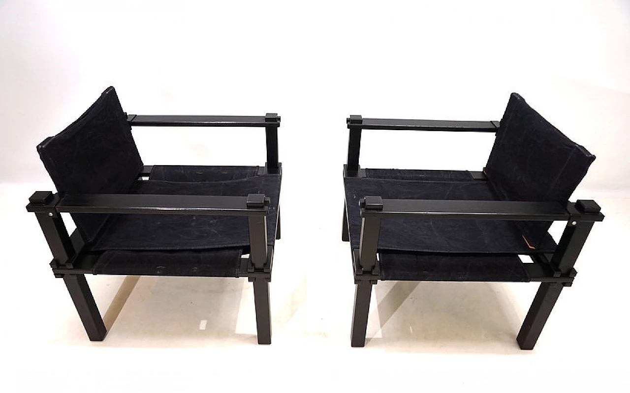 Pair of Farmer chairs with table by Gerd Lange, 1960s 15