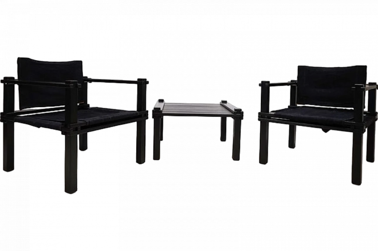 Pair of Farmer chairs with table by Gerd Lange, 1960s 16