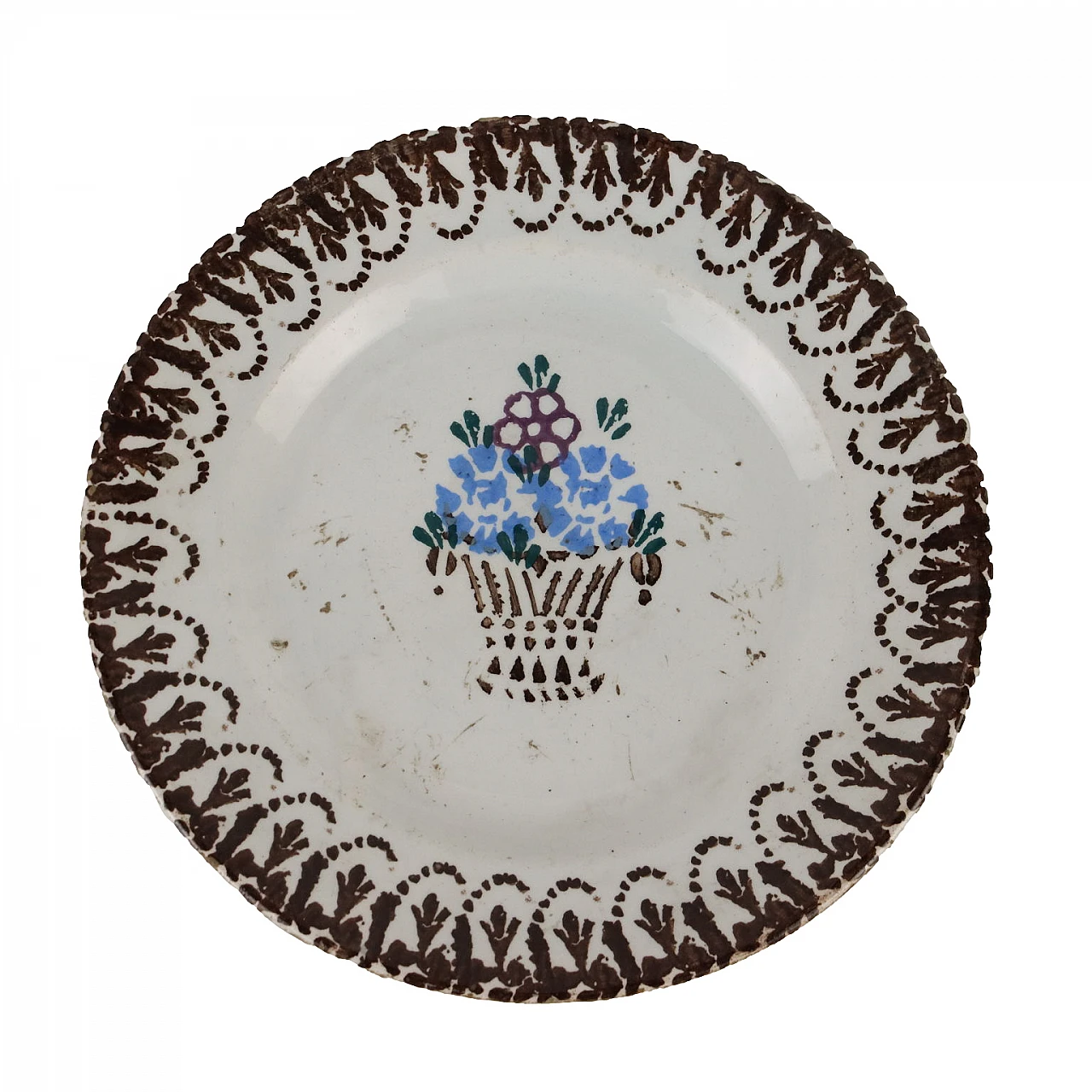 Piatto in ceramica di Mondovì, fine '800 1