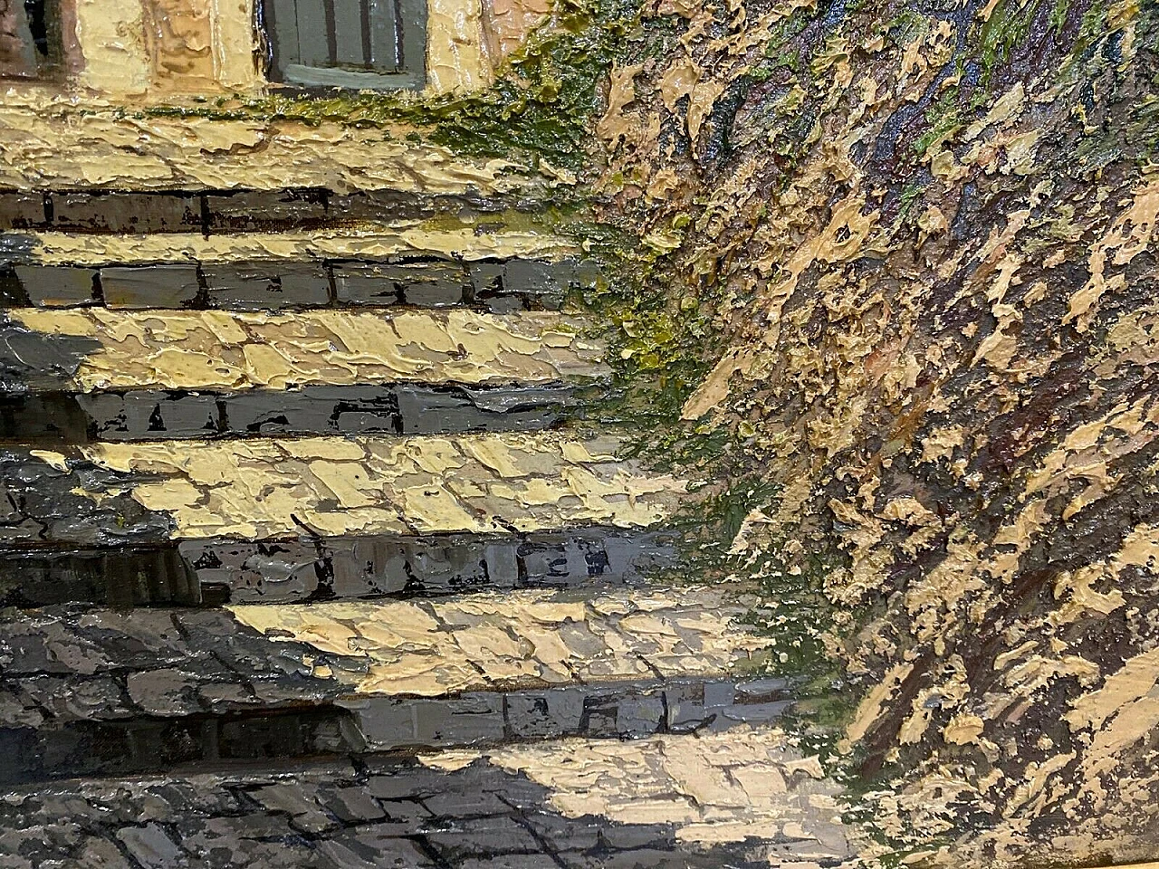 Caserta Vecchia, olio su tela di Paolo De Robertis, anni '90 5