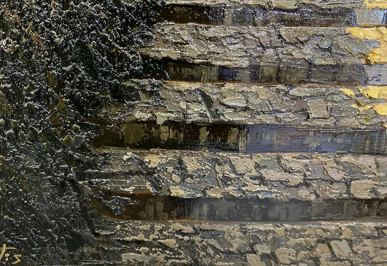 Caserta Vecchia, olio su tela di Paolo De Robertis, anni '90 6