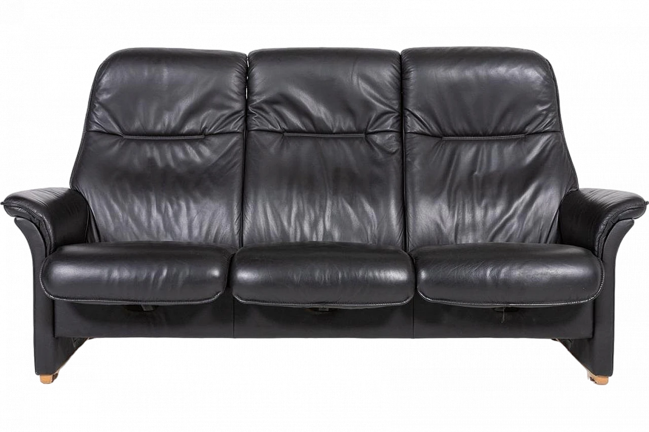 Divano relax in pelle e legno di Bd Furniture, fine '900 13