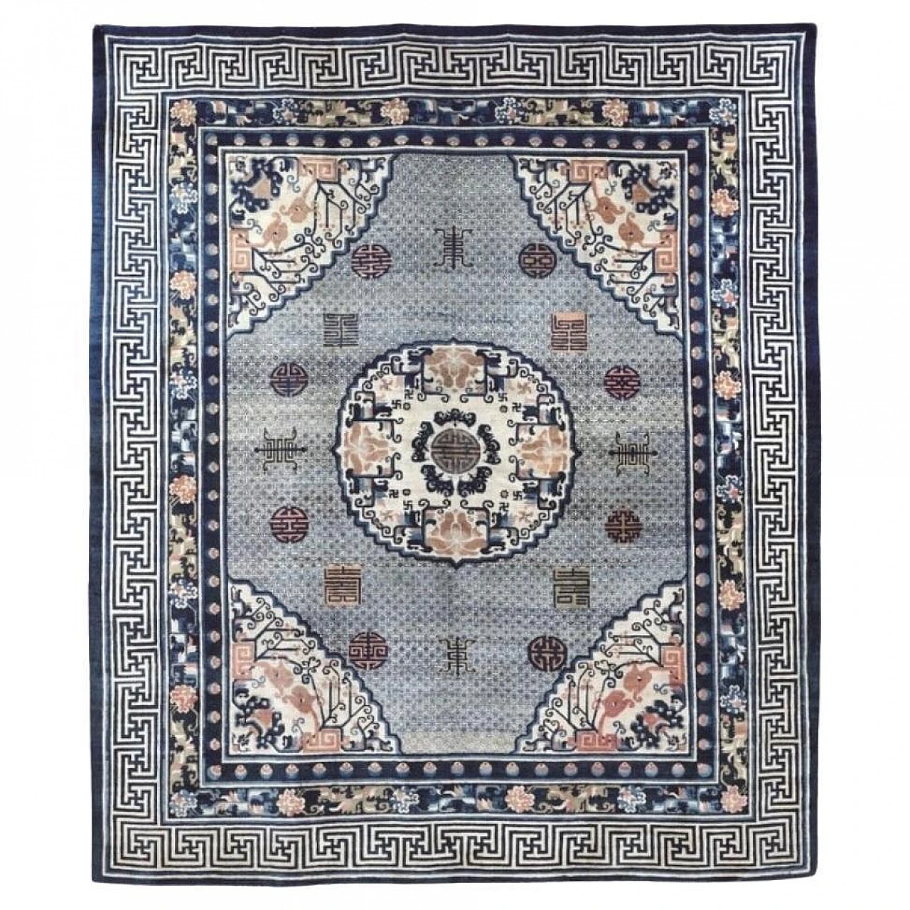 Mongolian hand-knotted wool rug, '800 1