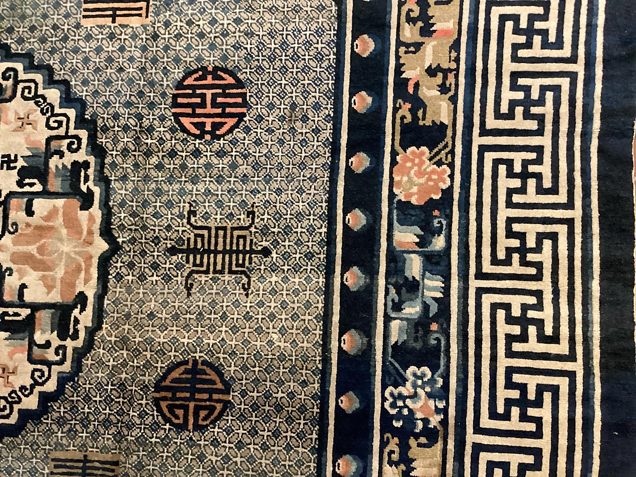 Mongolian hand-knotted wool rug, '800 14