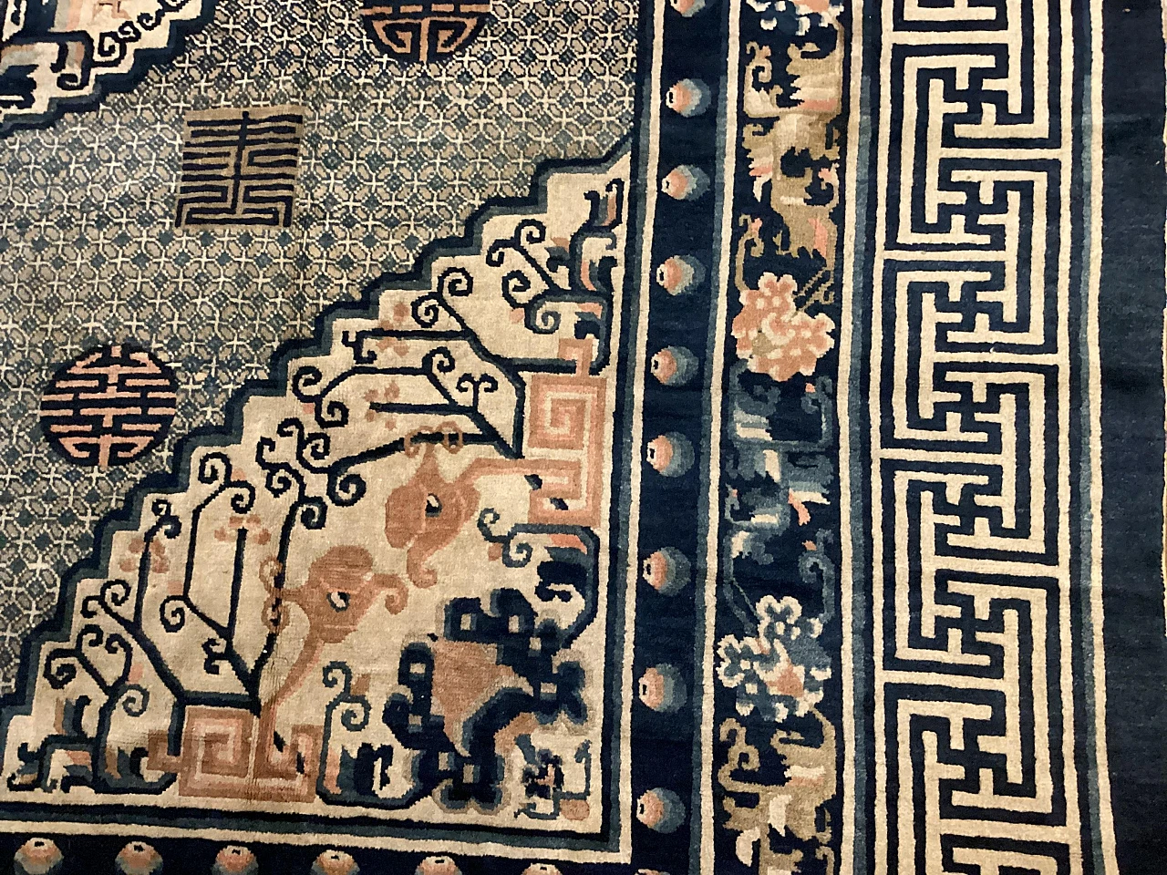 Mongolian hand-knotted wool rug, '800 15