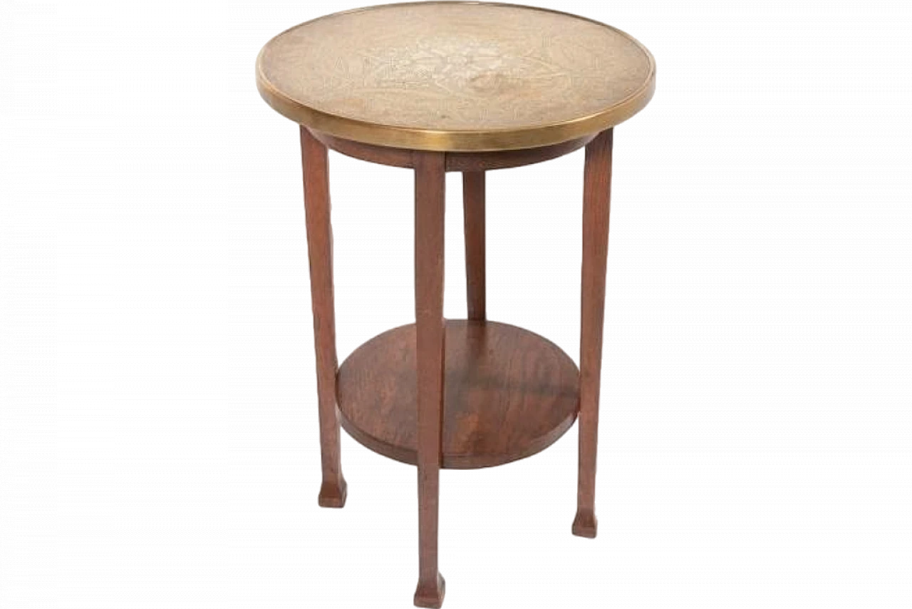 Mid-Century side table with brass top, 1960s 7