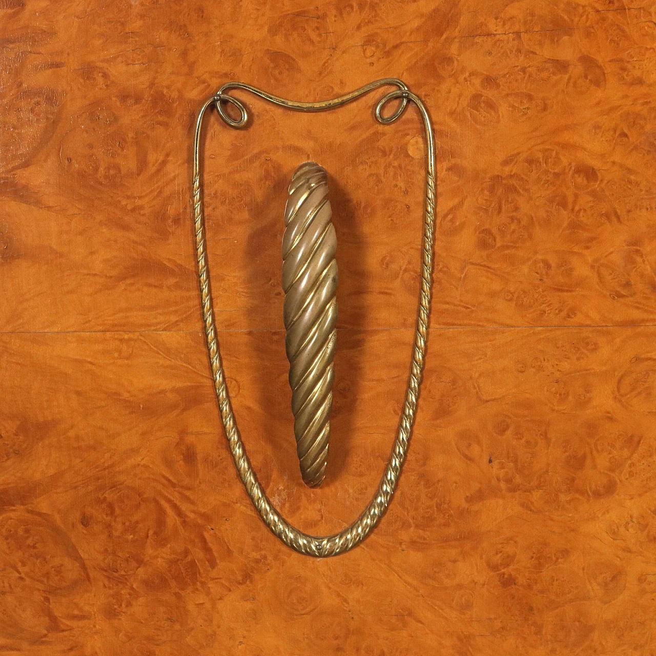 Wardrobe veneered in briarwood with brass handles, 1930s 7