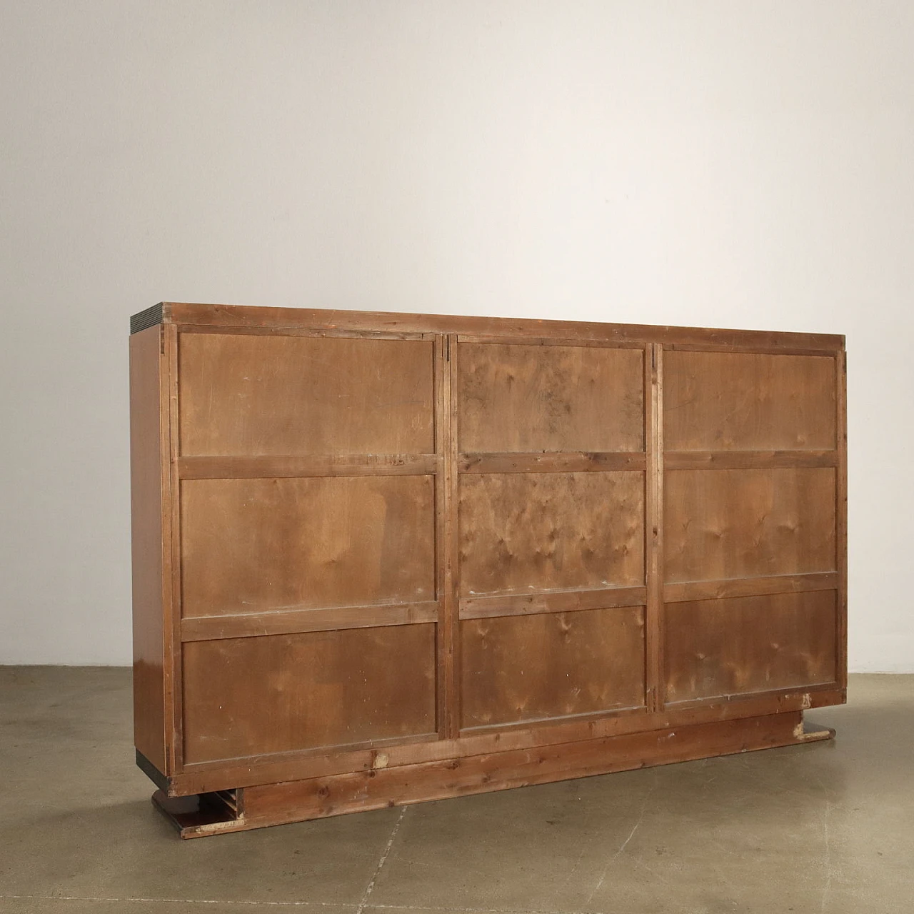 Wardrobe veneered in briarwood with brass handles, 1930s 10
