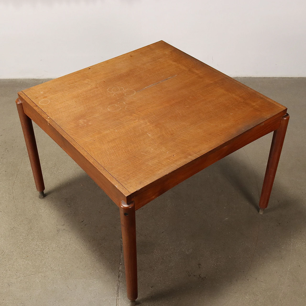 Tavolo allungabile in legno massello impiallacciato teak, anni '60 4