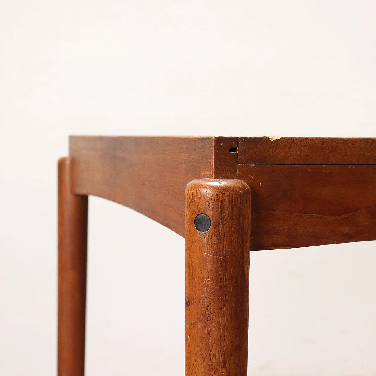 Tavolo allungabile in legno massello impiallacciato teak, anni '60 7