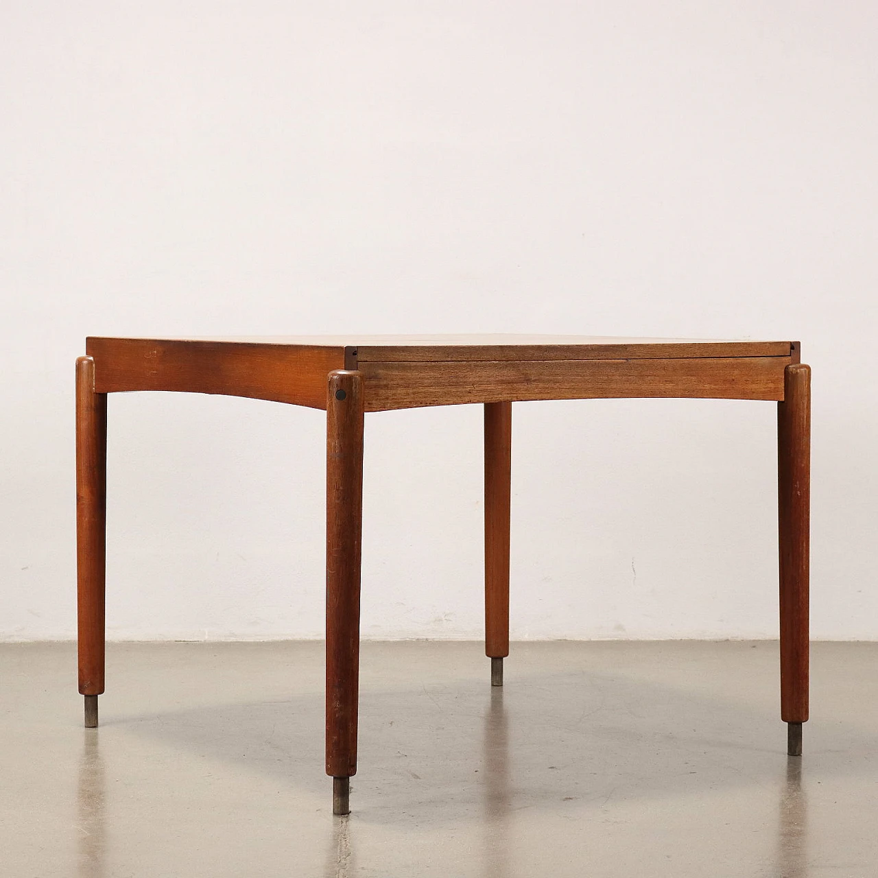 Tavolo allungabile in legno massello impiallacciato teak, anni '60 9