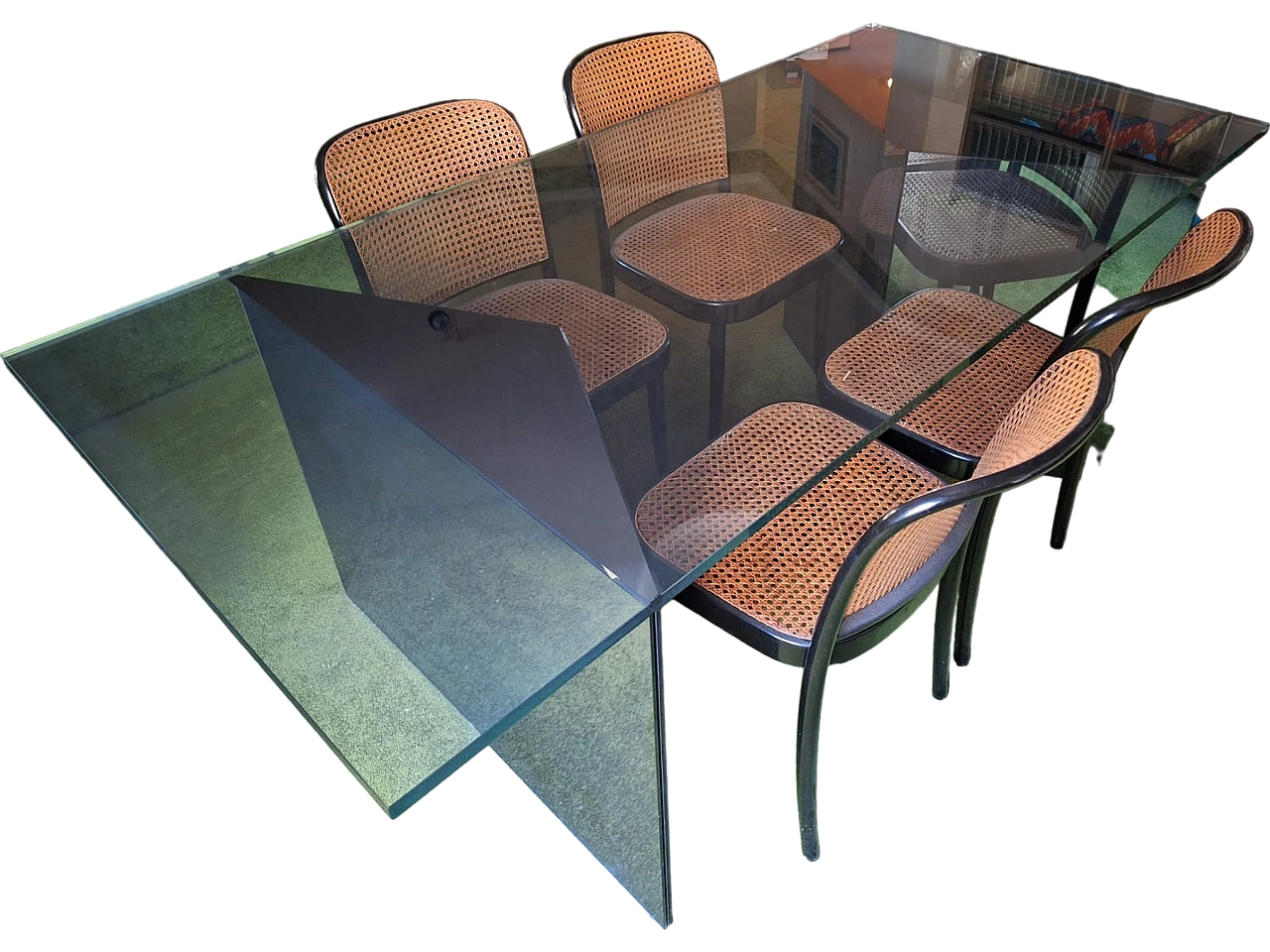 Tavolo in cristallo rettangolare 4