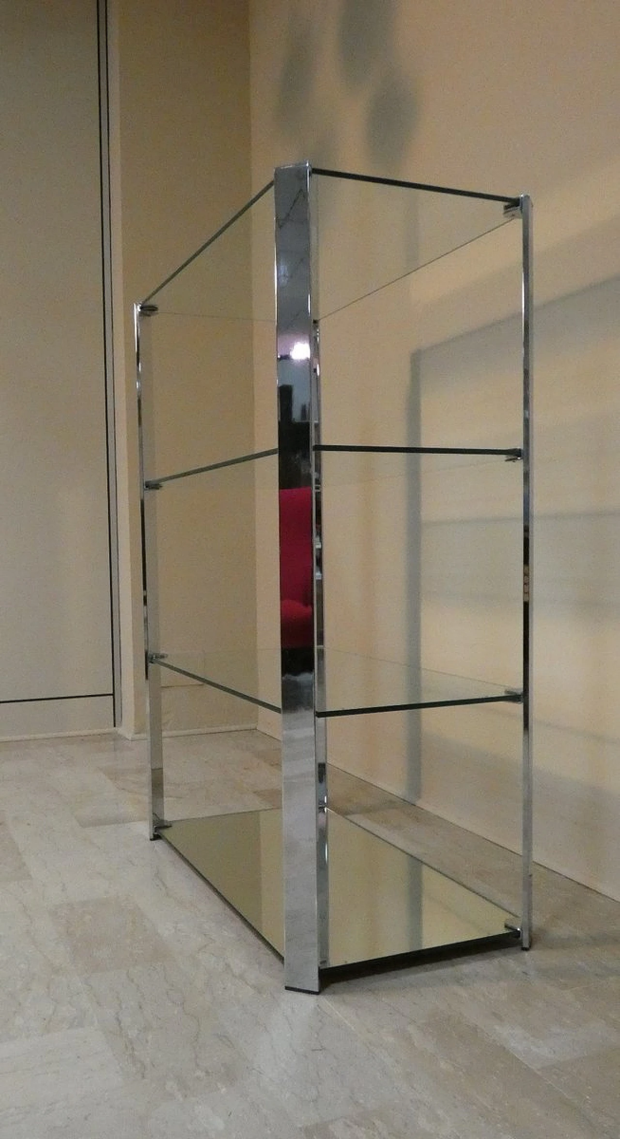 Vetrine a giorno in acciaio e cristallo di Cidue, Italia, anni '70 5
