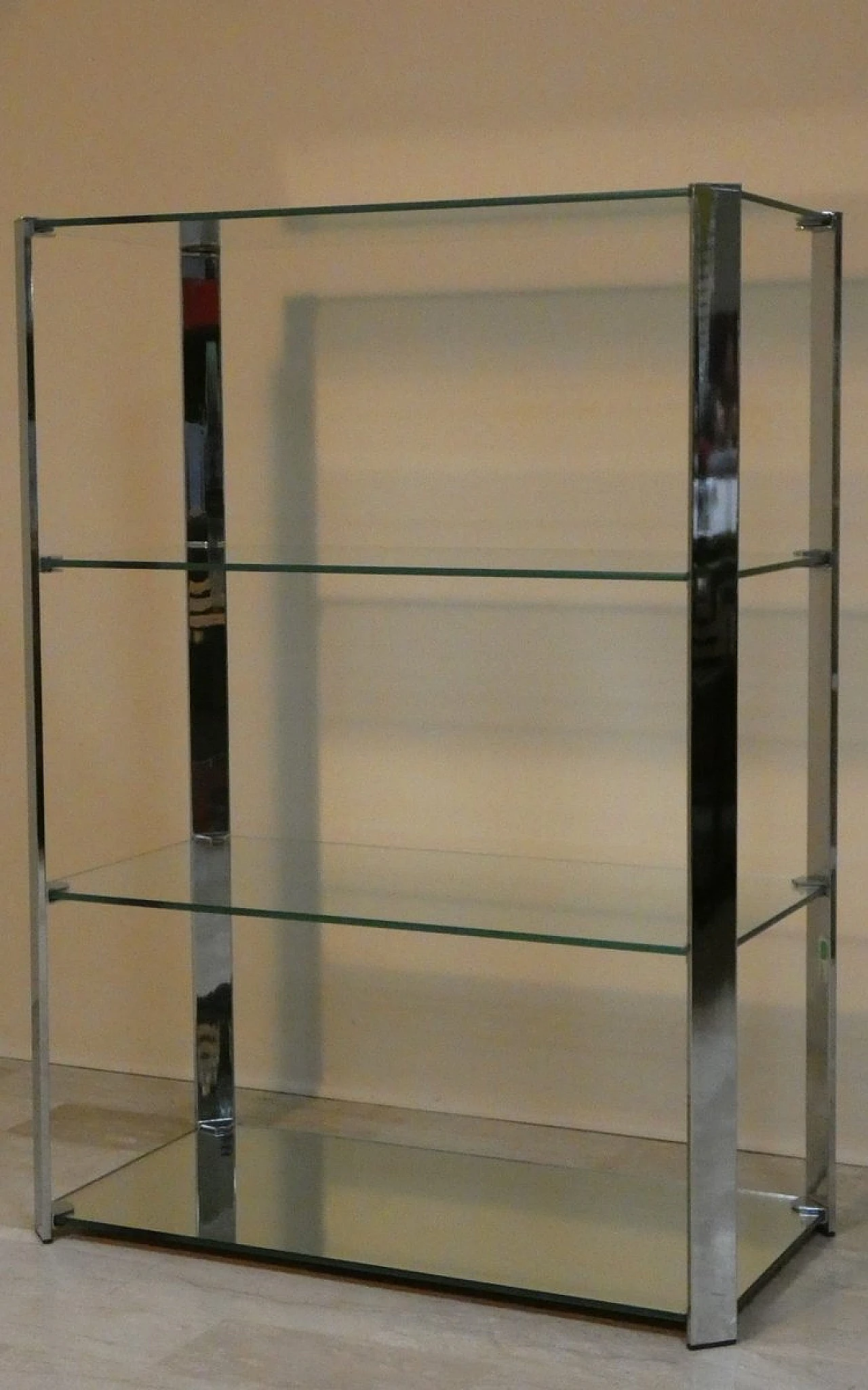 Vetrine a giorno in acciaio e cristallo di Cidue, Italia, anni '70 6