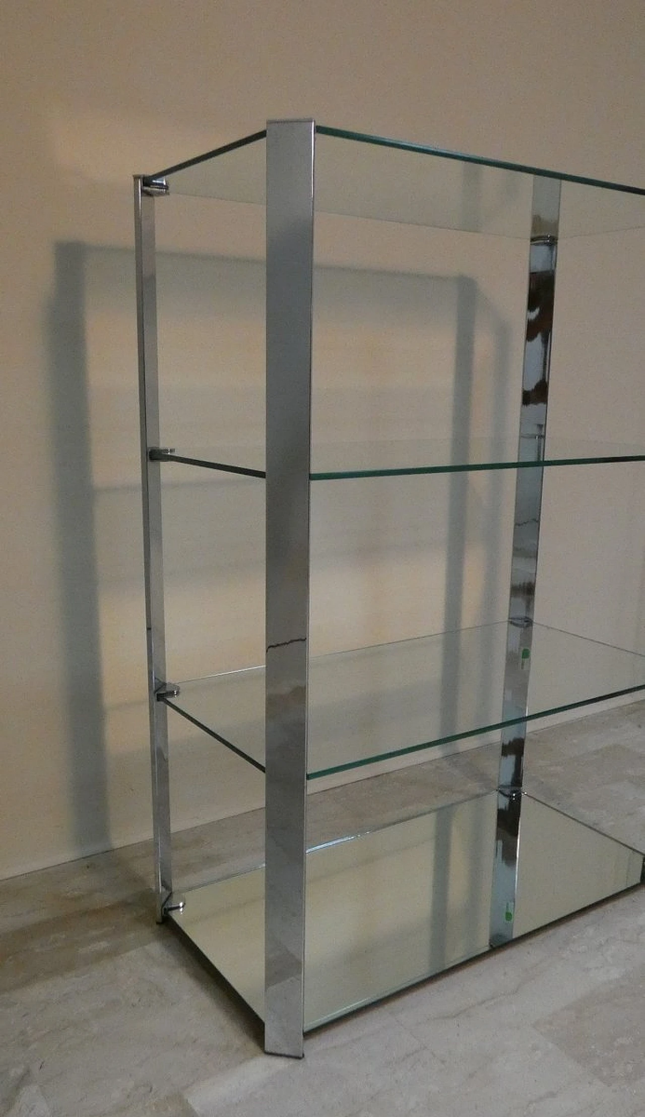 Vetrine a giorno in acciaio e cristallo di Cidue, Italia, anni '70 7