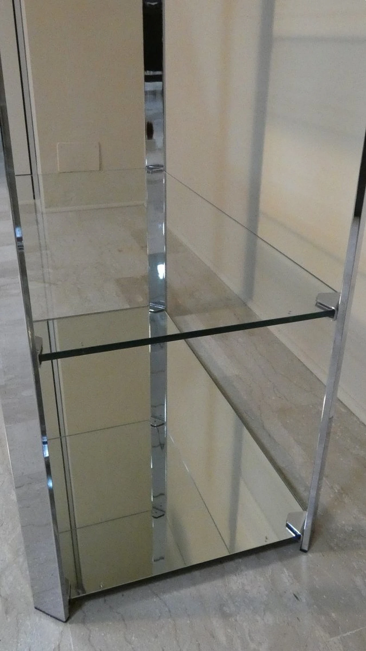 Vetrine a giorno in acciaio e cristallo di Cidue, Italia, anni '70 8