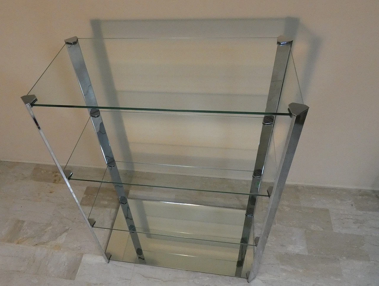 Vetrine a giorno in acciaio e cristallo di Cidue, Italia, anni '70 9