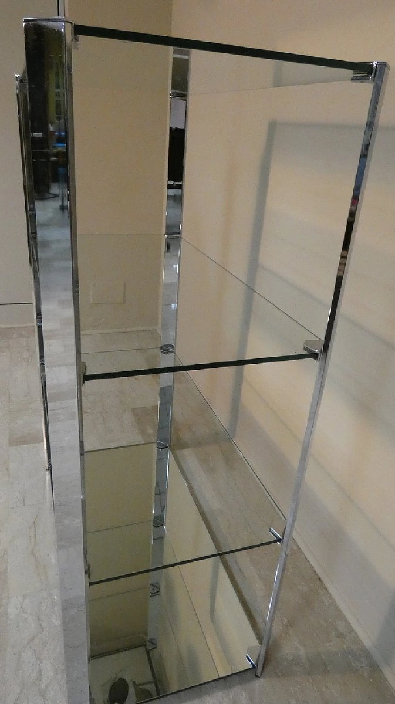 Vetrine a giorno in acciaio e cristallo di Cidue, Italia, anni '70 16