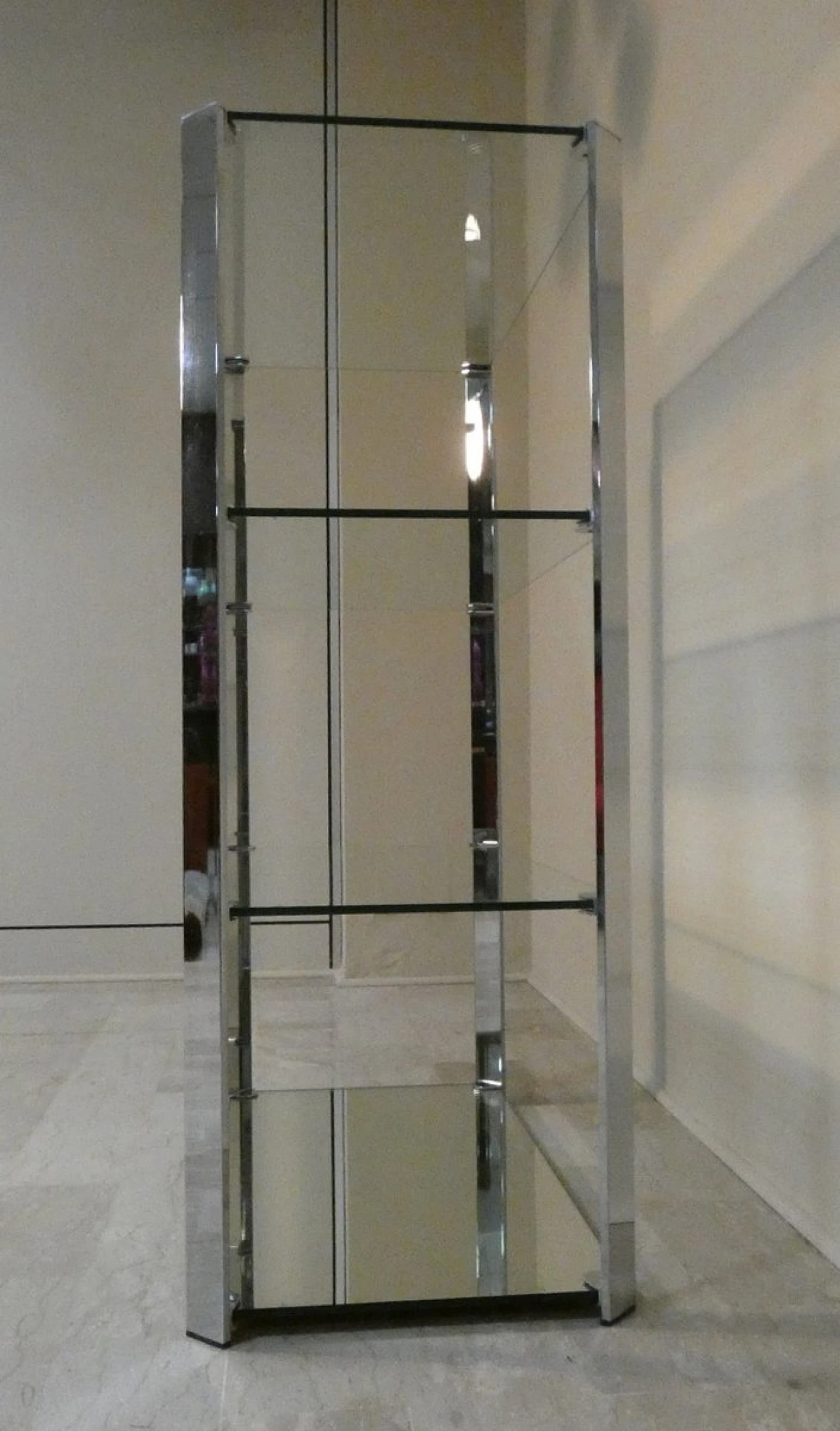 Vetrine a giorno in acciaio e cristallo di Cidue, Italia, anni '70 18