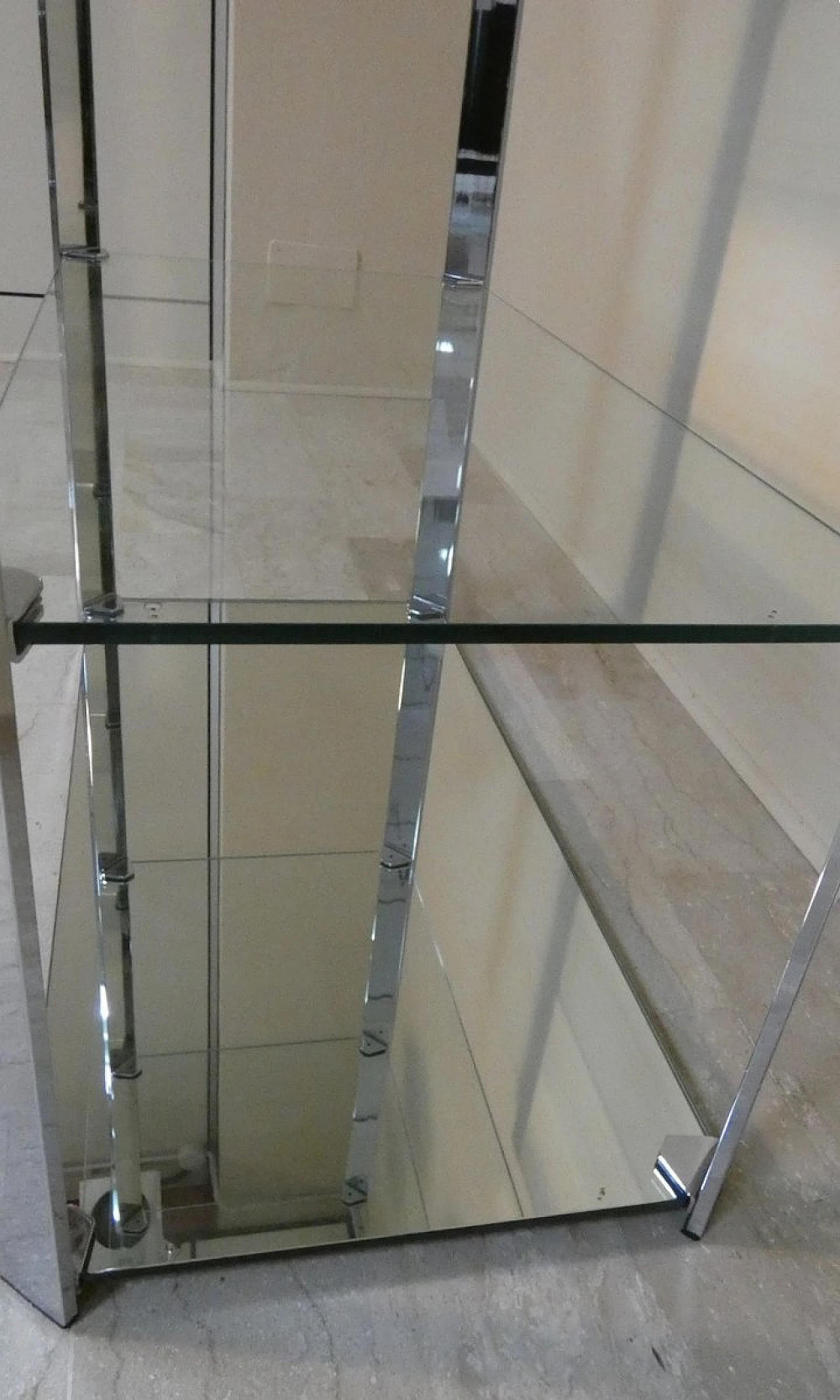 Vetrine a giorno in acciaio e cristallo di Cidue, Italia, anni '70 19