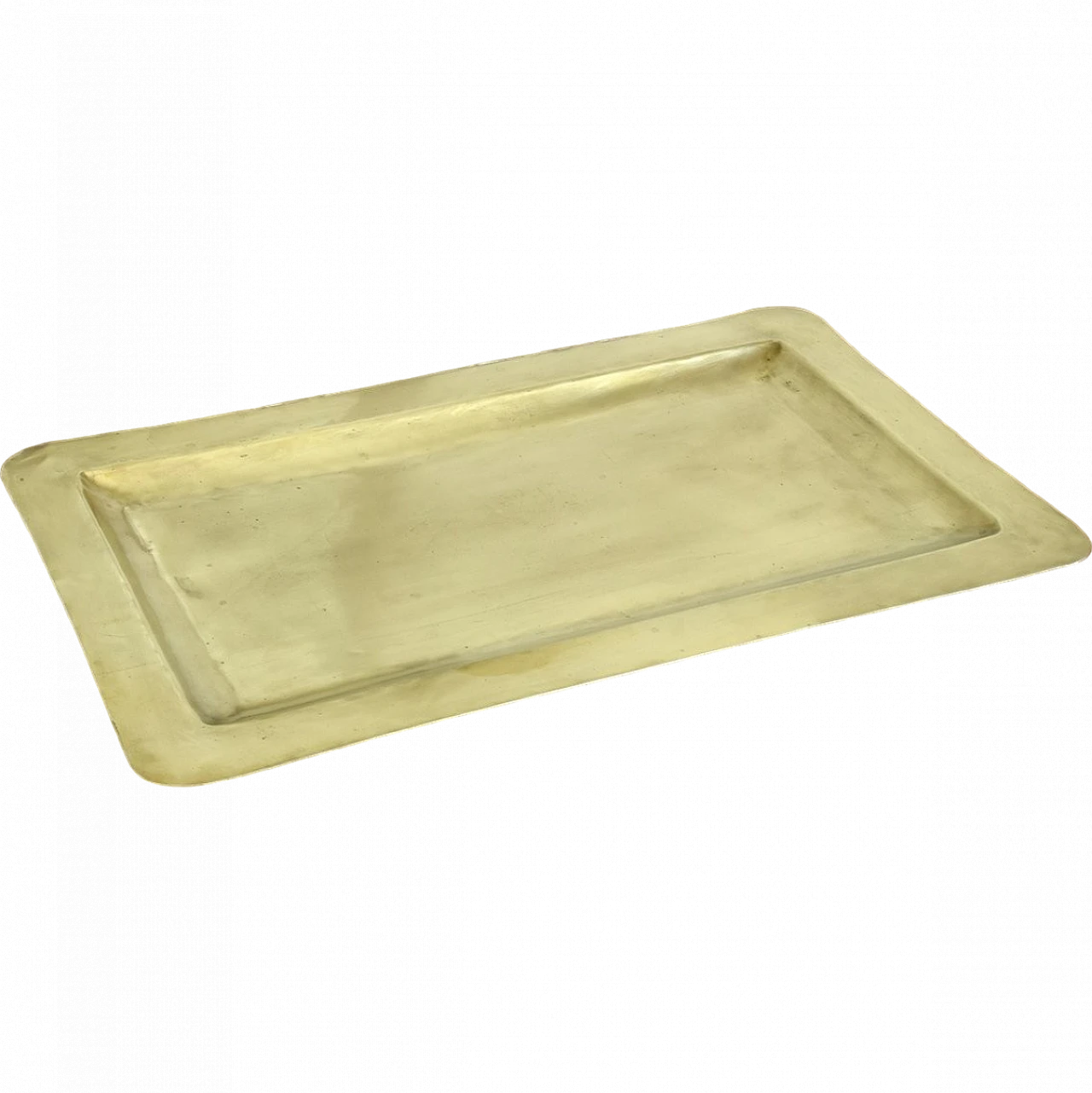 Rectangular brass tray, 1960s 5