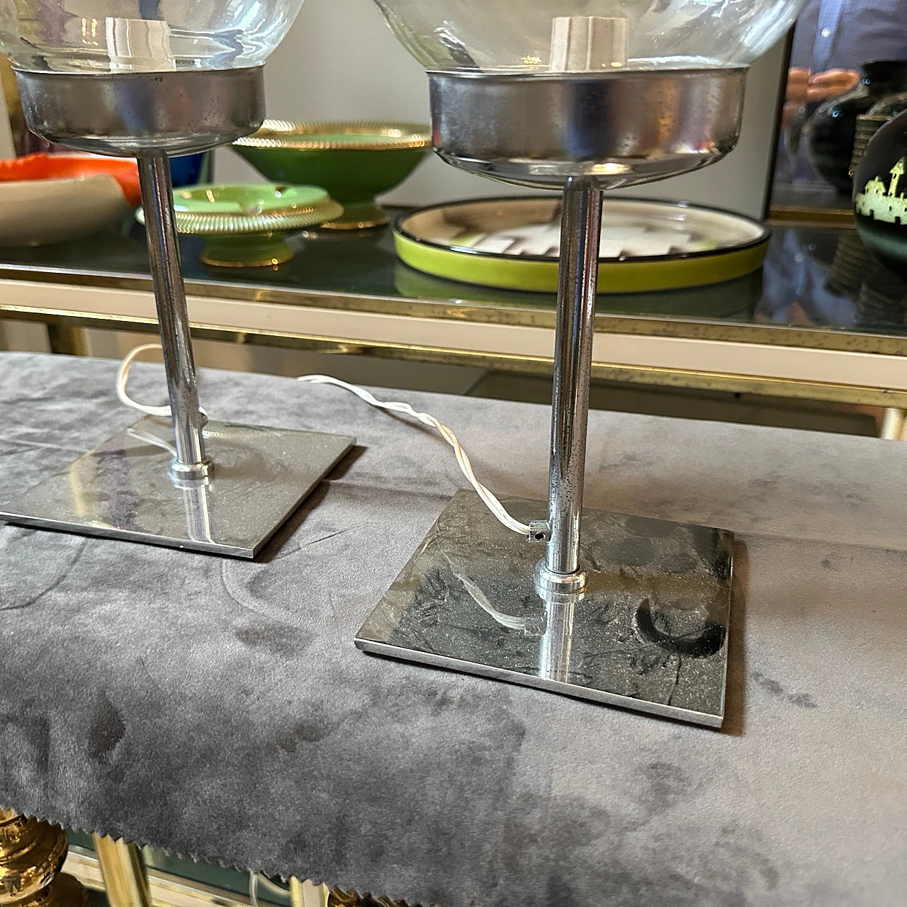 Coppia di lampade in vetro di Murano di Mazzega, anni '70 5