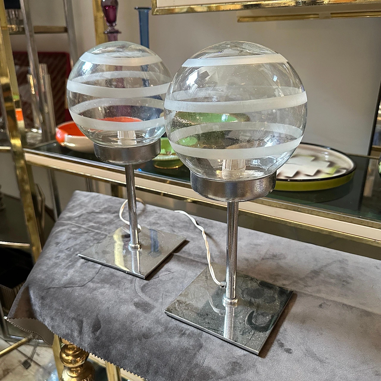 Coppia di lampade in vetro di Murano di Mazzega, anni '70 10