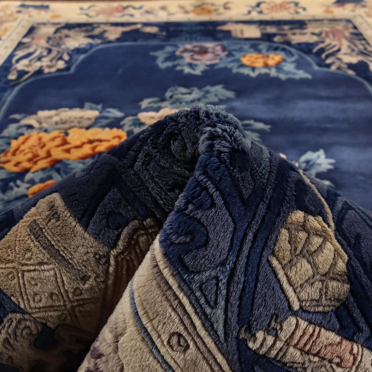 Tappeto Pechino cinese in cotone e lana 10