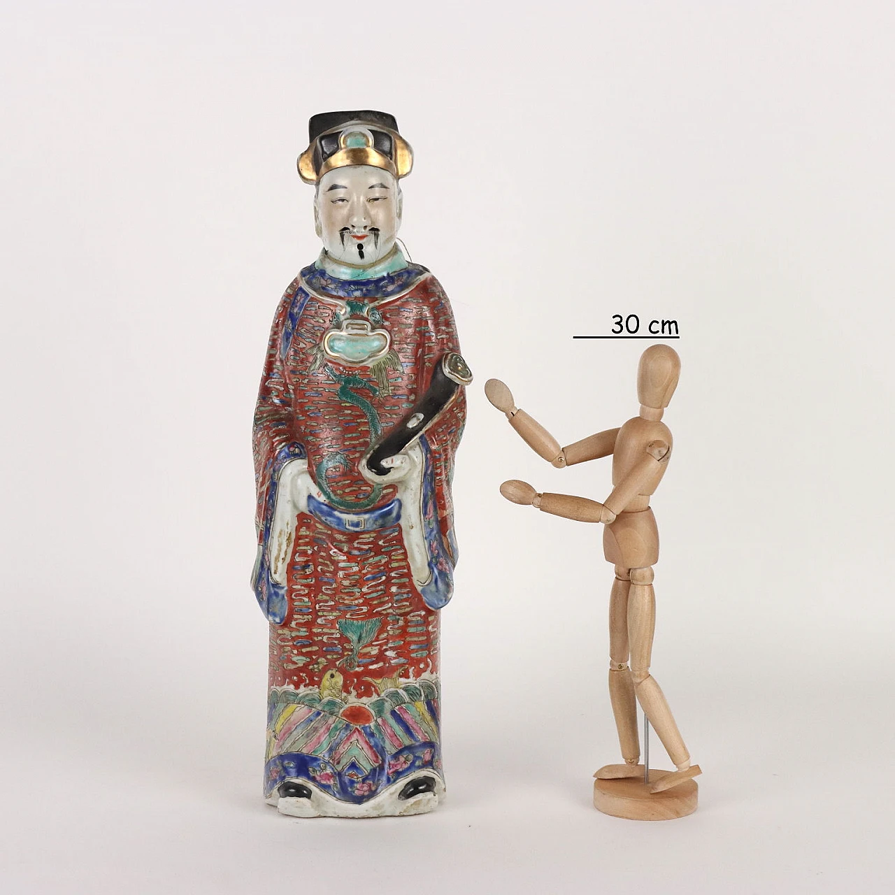 Porcelain sculpture of Lu Xing, 1930s 2