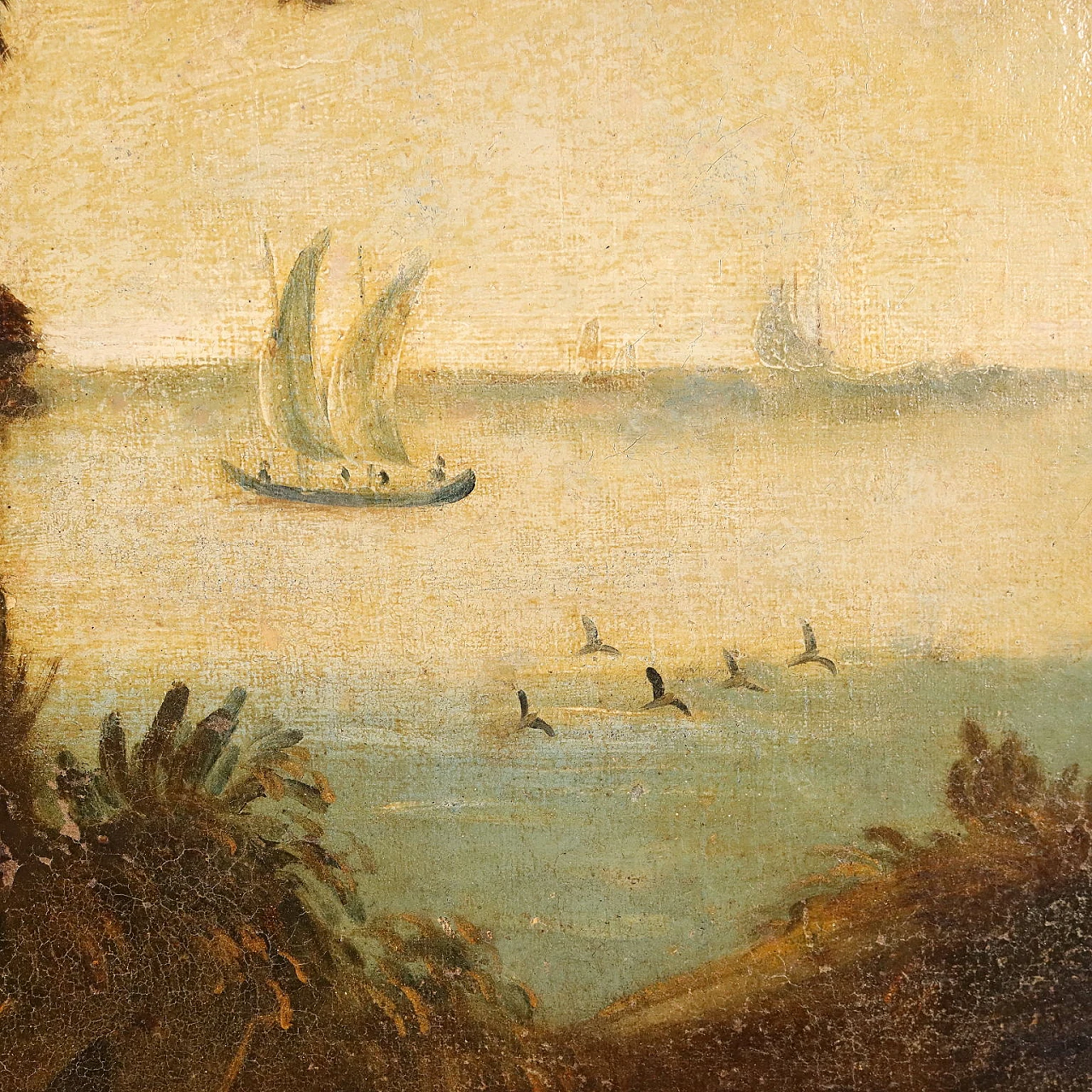 Natura morta con fiori e frutta, olio su tela, '600 6