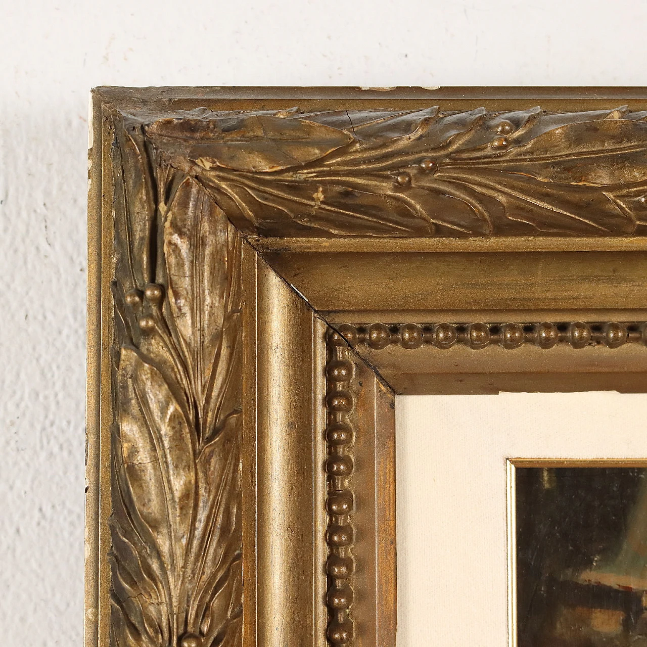 Scena d'interno con figure, olio su tela 9