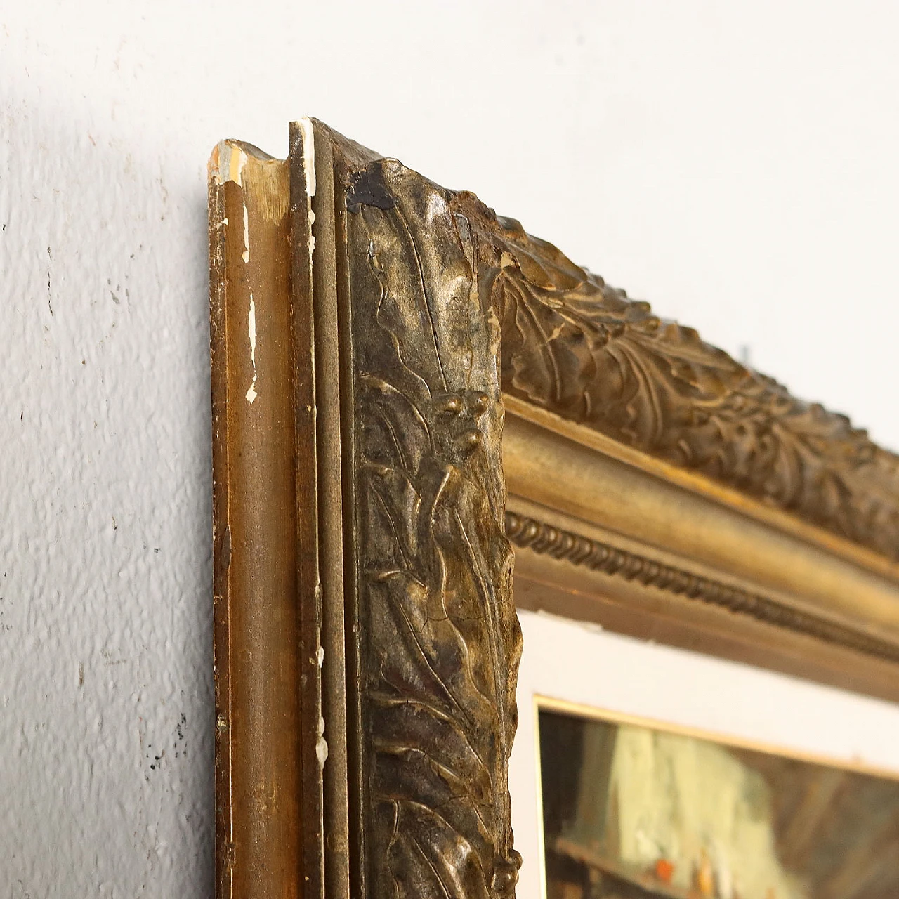 Scena d'interno con figure, olio su tela 10