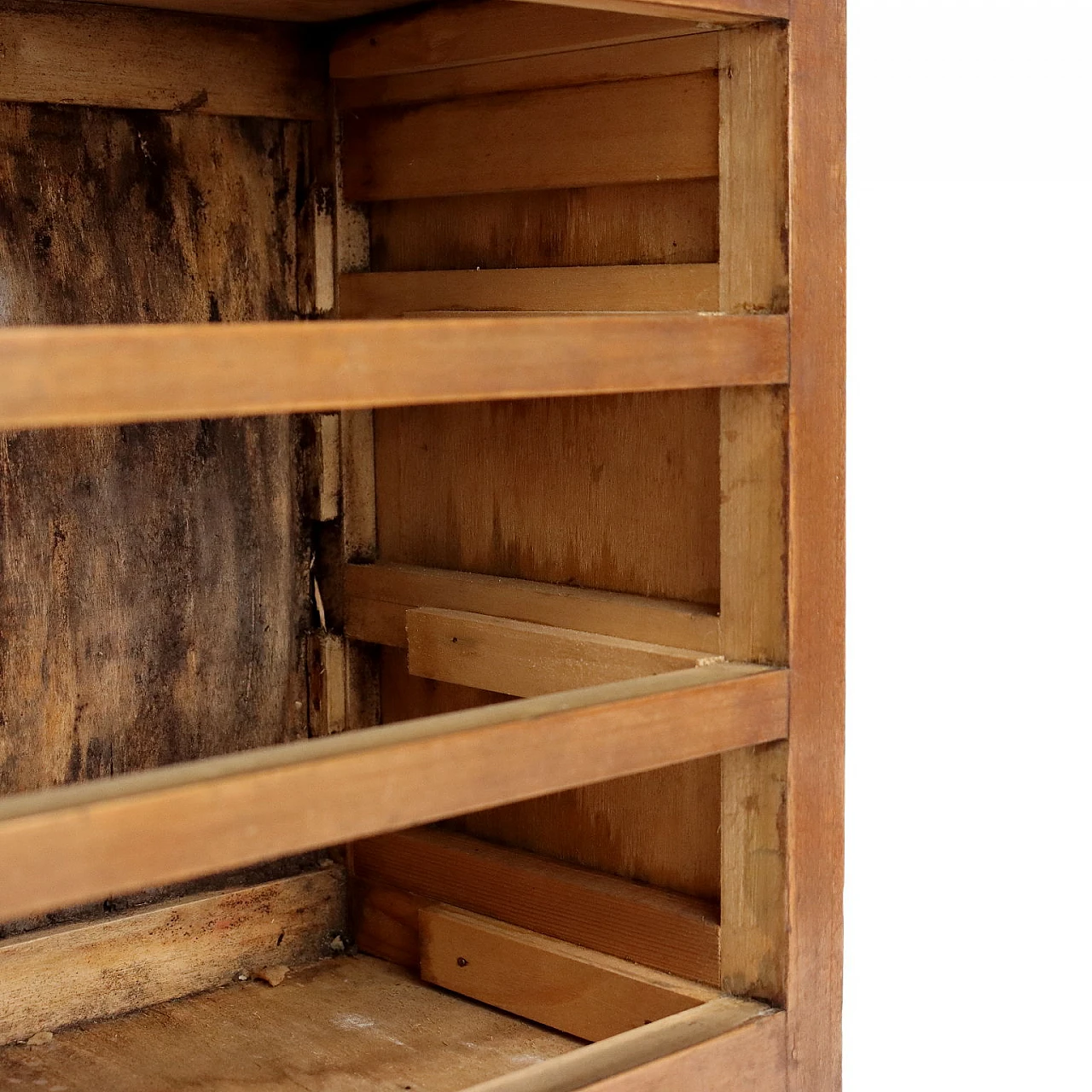 Modellino di cassettiera con specchio in legno, inizio '900 7