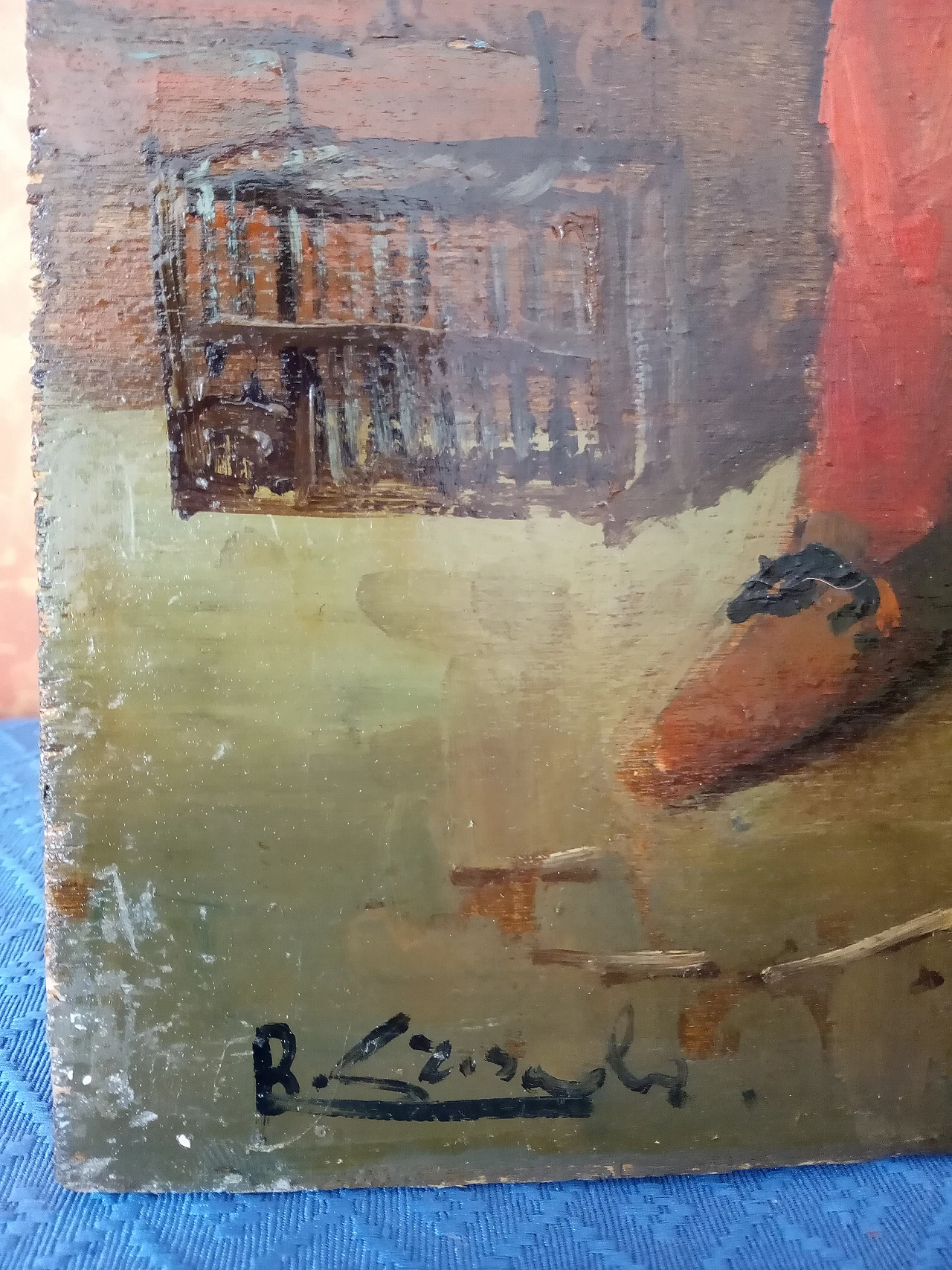 Dipinto ad olio su tavola di legno, '800 2