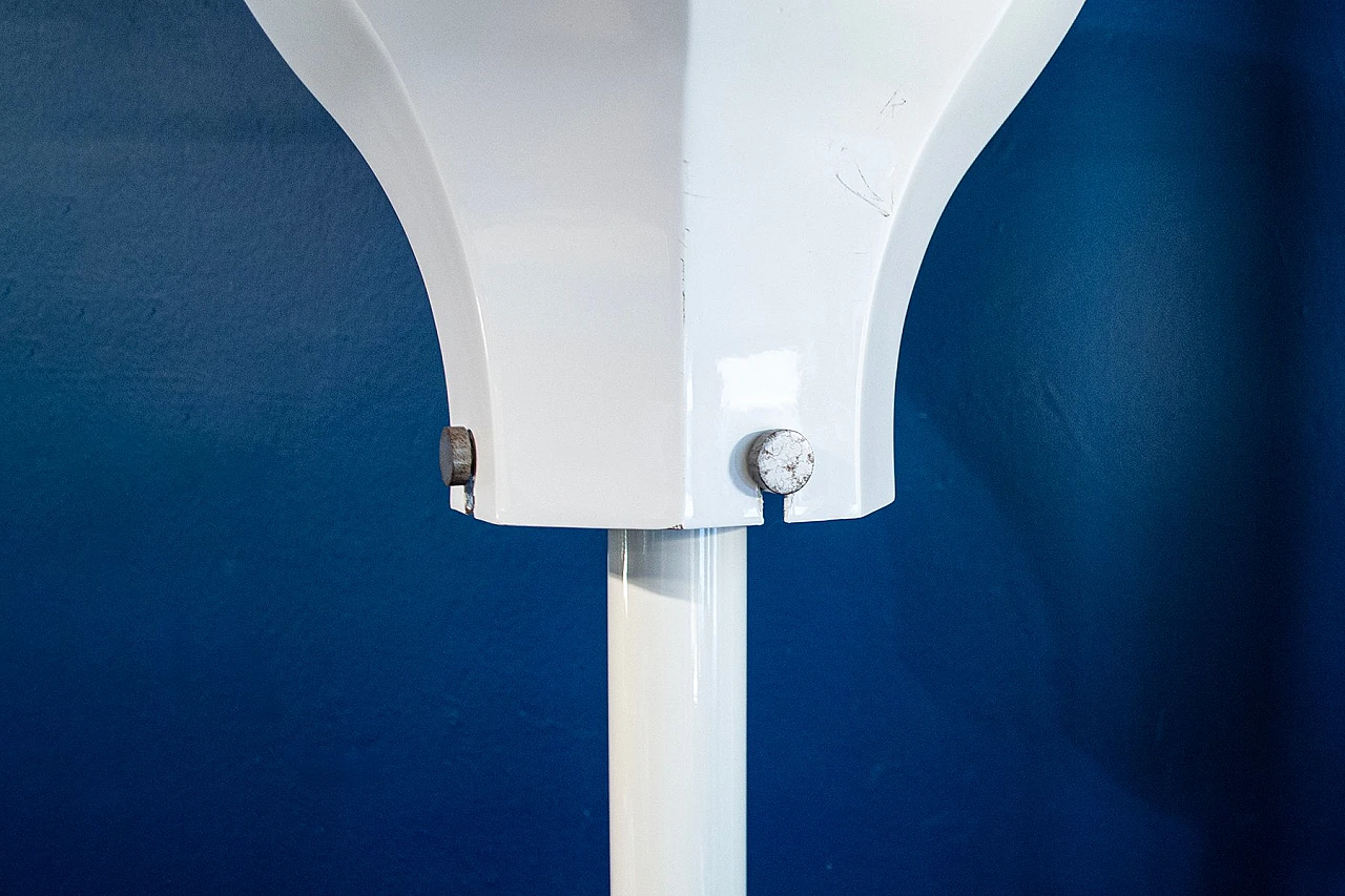 Enamelled metal floor Lamp by Pouenat, 1970s 3