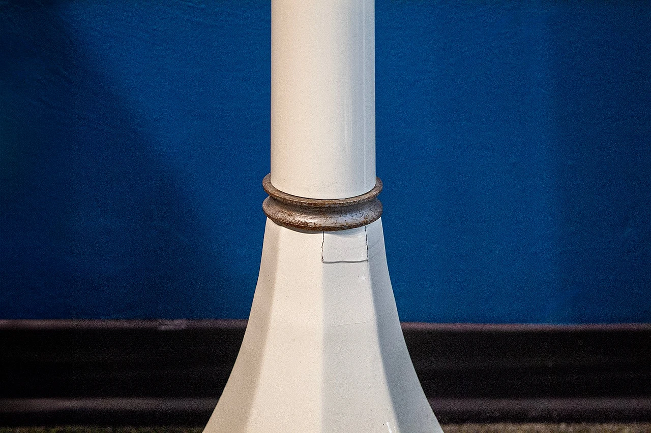 Enamelled metal floor Lamp by Pouenat, 1970s 4